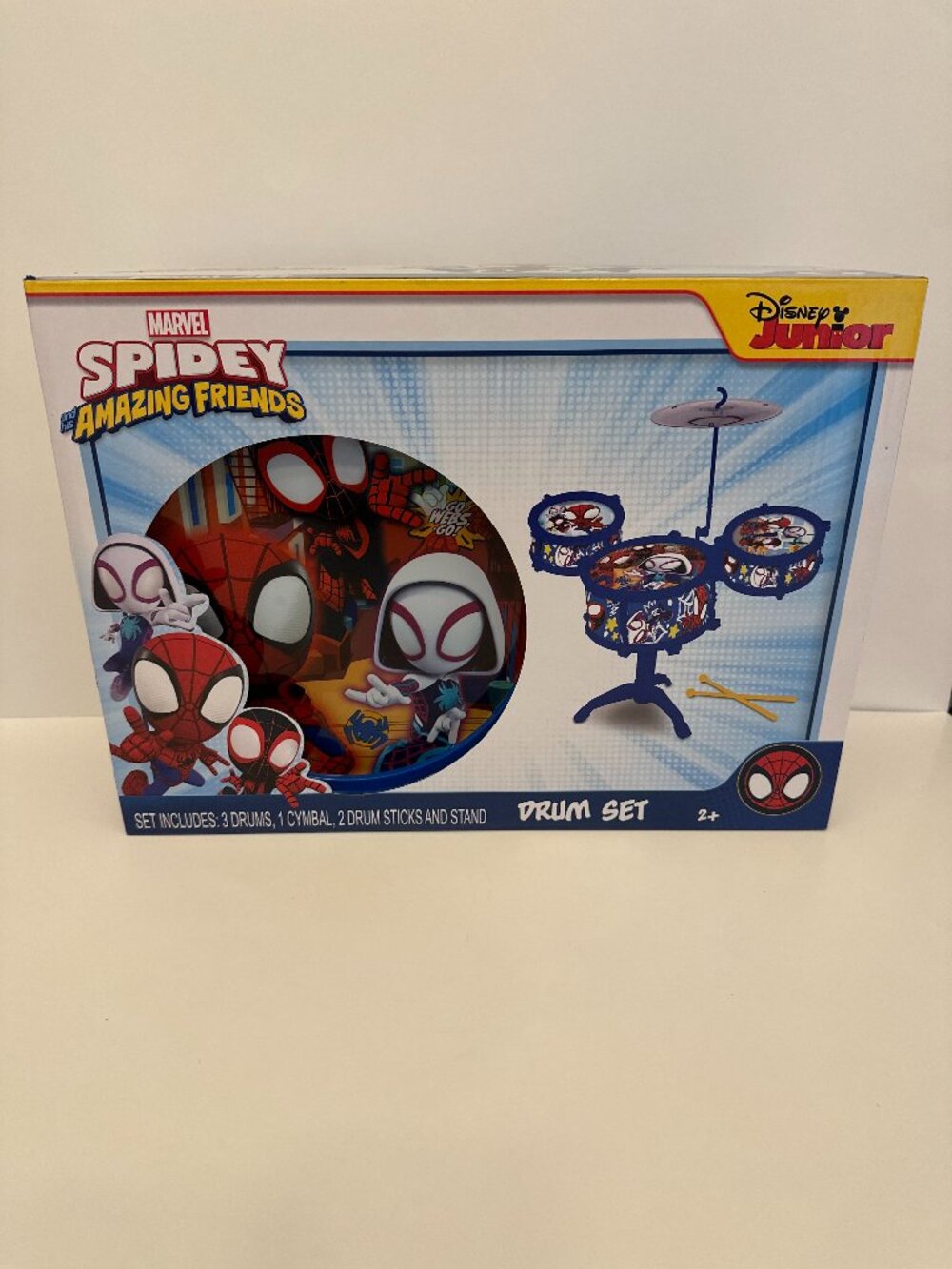 Marvel Spidey and His Amazing Friends Drum Set Disney Junior NIB